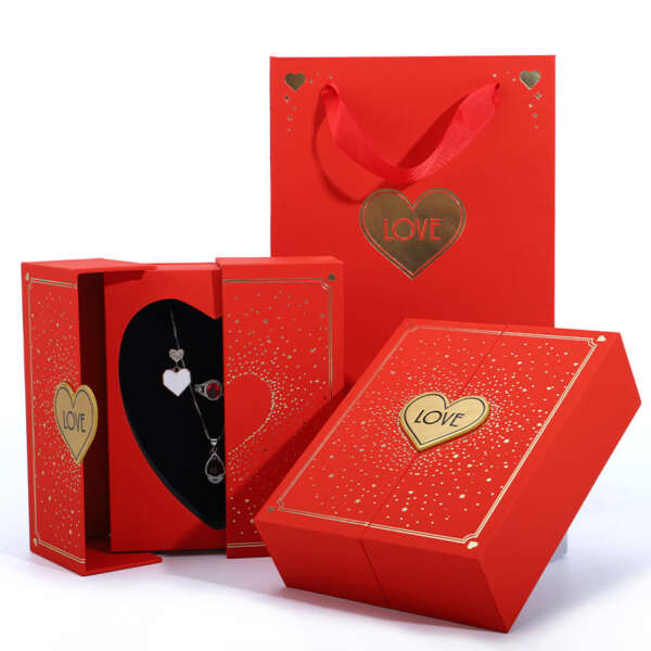 Flower jewelry packaging box for holiday gift display