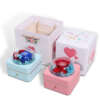 luxury round flower drawer ring jewelry gift box - gift packaging