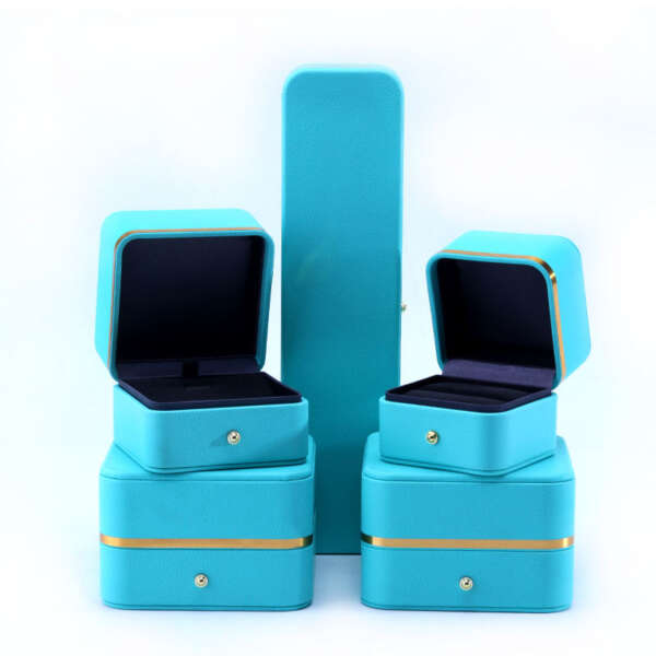 high grade leather jewelry gift box for bracelet necklace watch ring view 3
