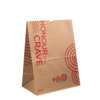 Printed biodegradable flat bottom kraft snack bag for branded paper packaging