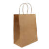 biodegradable plain brown kraft grocery paper bag without handles view 5