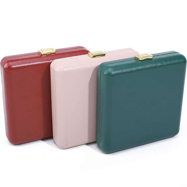pearl leather jewelry display set box for ring necklace - custom logo option