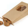 food grade kraft paper bag with clear window and custom logo - retail display view