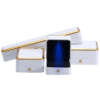white LED square jewelry packaging box for necklace ring view 2