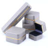 gold high grade leather jewelry gift box for bracelet necklace watch ring view 6