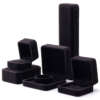 square dark custom logo printed jewelry ring box - front view
