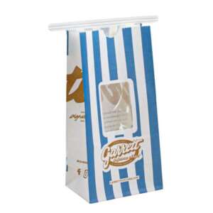 brown food grade kraft popcorn paper bag custom design view 1