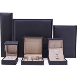leather jewelry organizer gift box for bracelet necklace charms earrings ring - front view