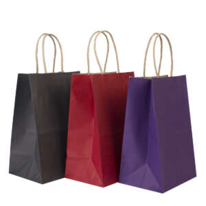 art paper shopping art paper bag with handle with logo printing detail