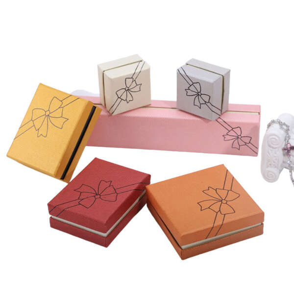 black rose paper jewelry box with heaven and earth cover - retail display
