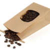 biodegradable nude kraft flat bottom coffee bean paper bag without handle image 4