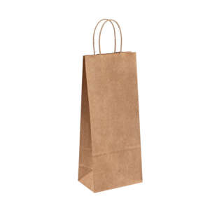 brown kraft Christmas wine coffee paper bag for beverage gift packaging view 1