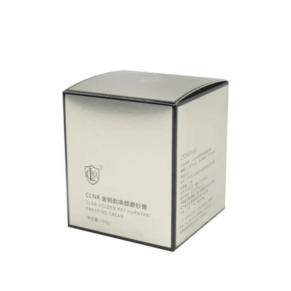 custom face cream lotion folding paper box with logo - front view