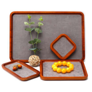Luxury solid wood jewelry display tray for rings necklaces bracelets