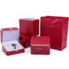 flip leather travel watch box with matching tote bag - custom logo option