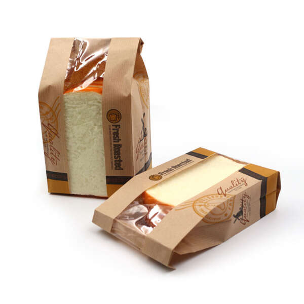 Custom kraft baguette bakery bread paper bag for baguettes, homemade bread, bakery counters and wholesale food packaging