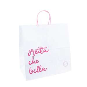 brown kraft food grade logo paper bag for supermarket view 1