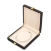 rounded corner microfiber leather jewelry box for pearl necklace ring view 1