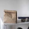oil proof brown kraft takeaway snack food packaging bag view 3