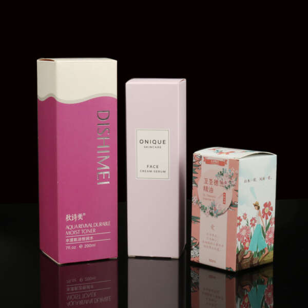 custom printed cosmetic product cardboard paper packing box - front view