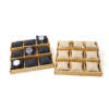 beige solid wood 3 layer pillow tray for watch bracelet display view 1