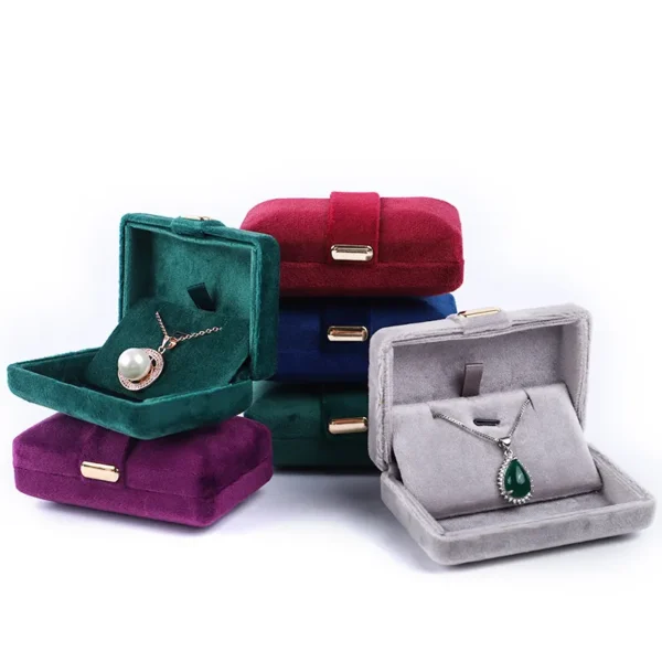 Custom logo metal jewelry packaging box in purple