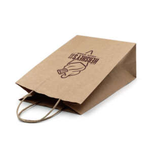 high quality Christmas gift paper bag with twisted handle image 2