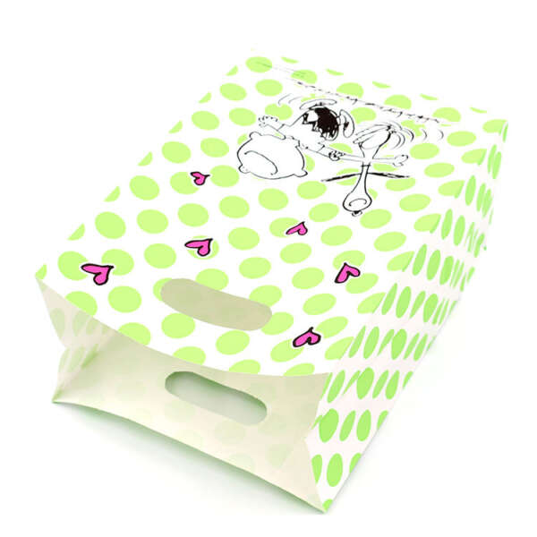 birthday cake paper bag for bakery shopping packaging - retail display view