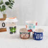 high quality printed milk tea coffee paper cup sleeve - front view