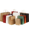 kraft food clothes shopping paper bag production sample with export carton support