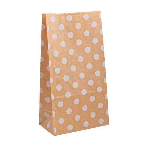 biodegradable flat bottom kraft snack bag production sample with export carton support