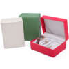 PU leather wooden travel watch gift box with custom logo display - detail view