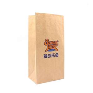 Custom recyclable kraft flower food paper bag for flowers, food service, beverages, gifts and low-cost paper packing