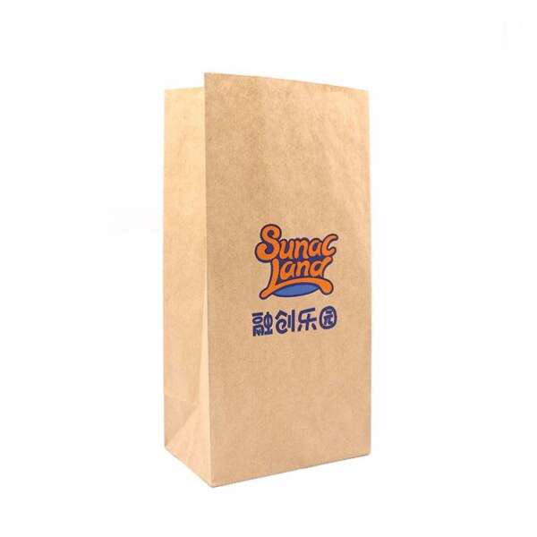 Custom recyclable kraft flower food paper bag for flowers, food service, beverages, gifts and low-cost paper packing