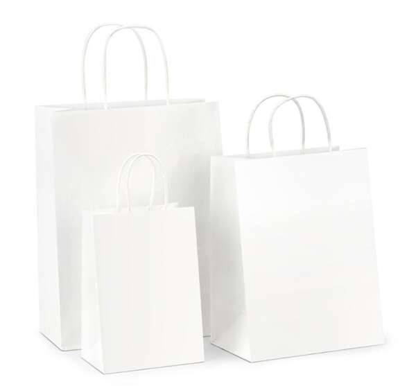 eco friendly custom logo paper shopping bag with handles view 2