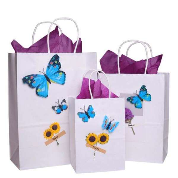 natural kraft twisted handle carrier bag showing twisted paper handle, carrier bag structure and custom printing