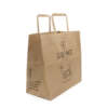 stand up handmade kraft paper bag with twist sewn handle image 1