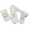 white pearl wedding jewelry storage box for bracelet necklace earring ring - detail view