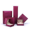 custom logo leather jewelry set box for necklace earrings ring view 2