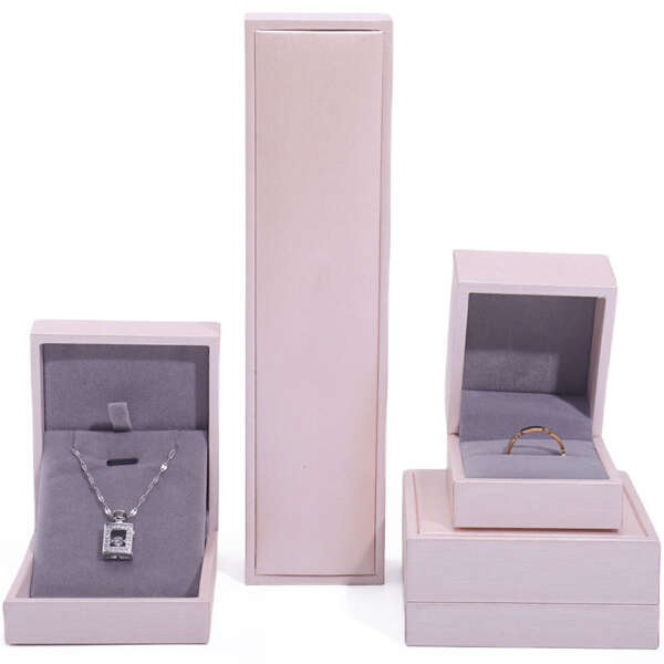 paper clamshell jewelry gift box for bracelet necklace ring earrings - front view