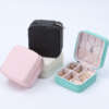 square zipper jewelry box for earrings necklace pendant ring - gift packaging use