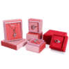 square paper wedding engagement ring storage gift box - product presentation