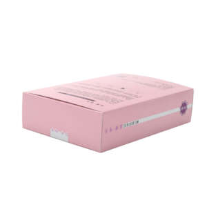 white cardboard skin care facial mask cosmetic folding carton - open display view