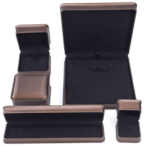PU leather jewelry gift box for necklace earrings ring - retail display
