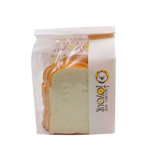 white kraft greaseproof bakery bread paper bag with window view 4