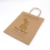 custom printed plaid kraft tote paper bag with rope handles for clothing kitchen supplies image 5