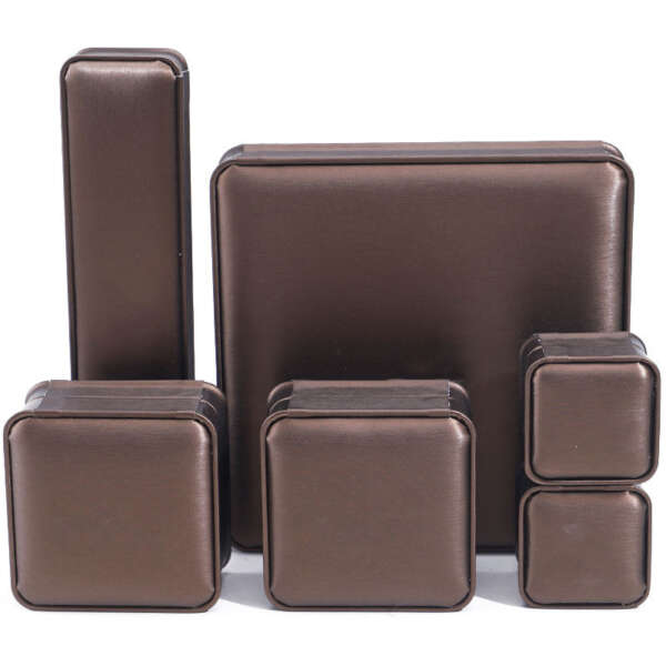 PU leather jewelry gift box for necklace earrings ring - custom logo option