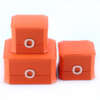 orange PU leather jewelry box for necklace bracelet wedding ring view 6
