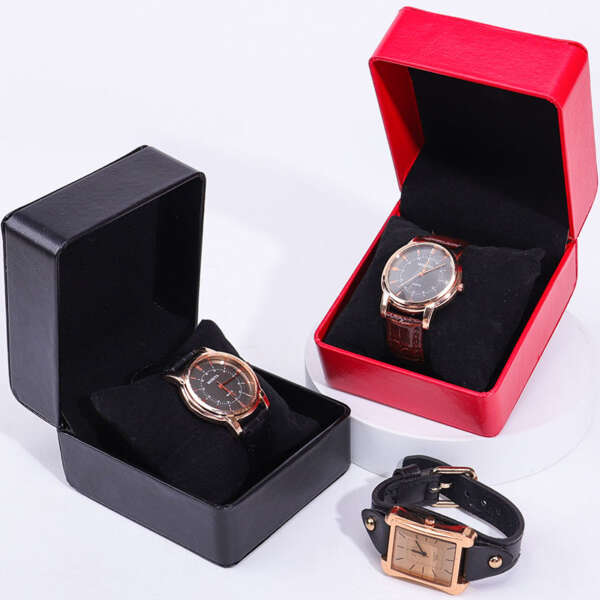 PU leather travel watch box for quartz and mechanical watches - product presentation