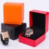 PU leather travel watch box for quartz and mechanical watches - gift packaging